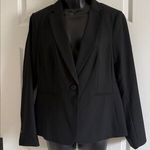 Black Women's Single-Button Blazer Jacket